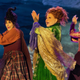 (from left): Kathy Najimy as Mary Sanderson, Bette Midler as Winifred Sanderson, and Sarah Jessica Parker as Sarah Sanderson in Hocus Pocus 2.
